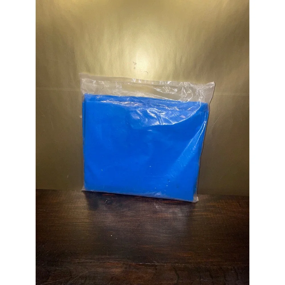 Sea World Adult Size Vinyl Hood Rain Poncho‎ Blue New